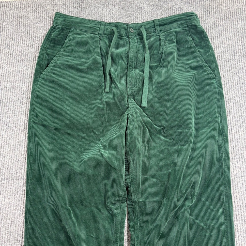 Polo Ralph Lauren Pants Men's XL Green Corduroy Elastic Waist Casual Preppy - Picture 2 of 9